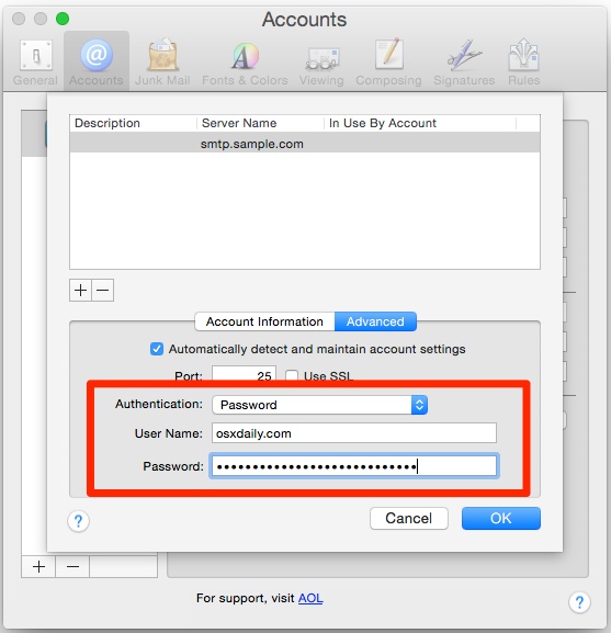 gmail account settings for mac